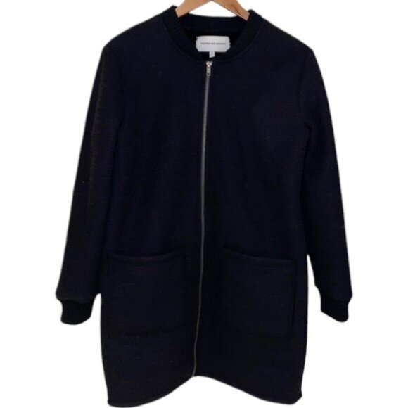 Cupcakes & Cashmere black oversized zip jacket size S - Picture 1 of 4